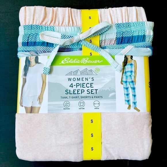 Eddie Bauer 4-Pc Lounge Sleep Set Pajamas PJs S - Picture 1 of 4